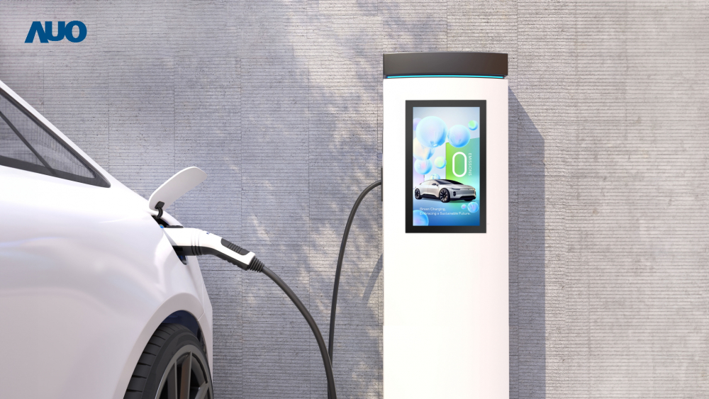 非凡娛樂〝EVSE車用充電樁解決方案〞專為電動汽車充電樁設計，具有高亮度、克服戶外艱難環境的耐溫、耐紫外線等特性，並搭載散熱性及擴充性強的高效能工業電腦，可實現人機互動訴求，如資訊顯示、支付等應用